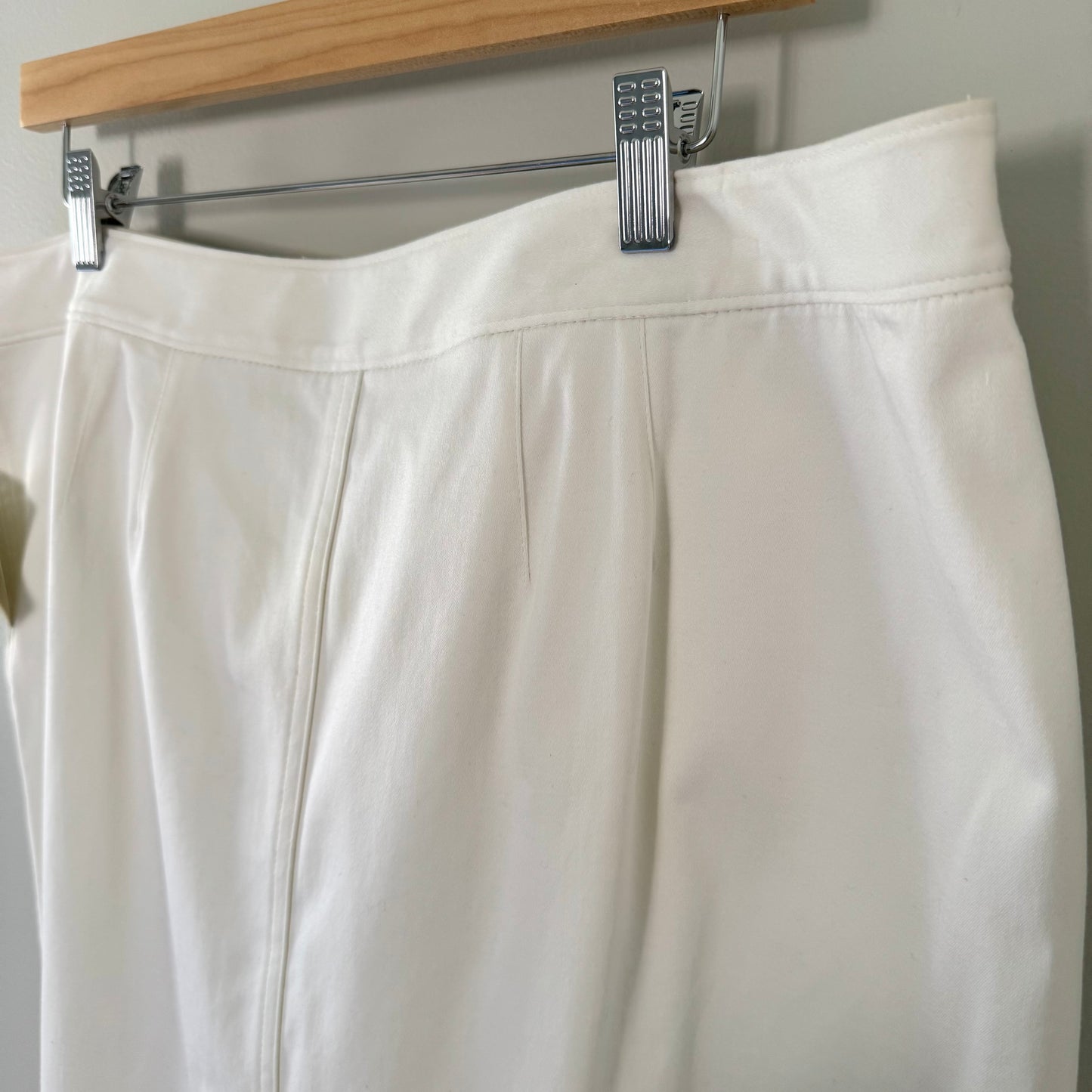 C.J. Banks White Stretch Scooter Skirt