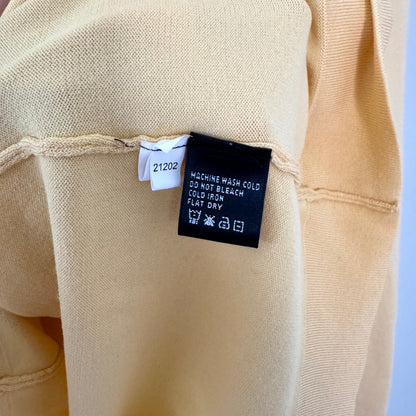 August Silk Yellow Button Up Cardigan Top (Large)