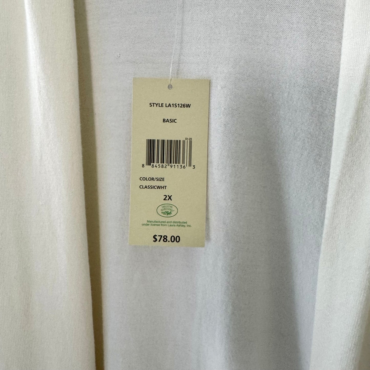 Laura Ashely Off-White Lightweight Cardigan (2X)