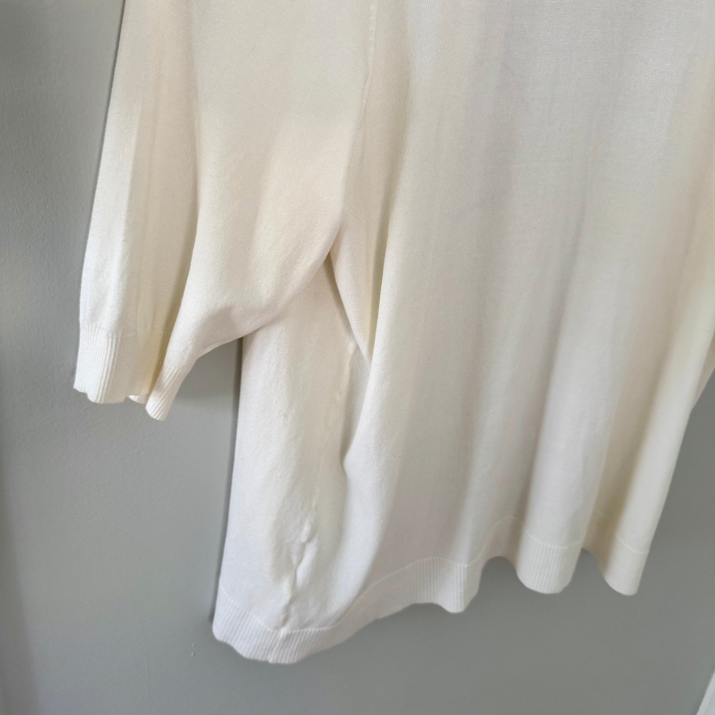 Laura Ashely Off-White Lightweight Cardigan (2X)