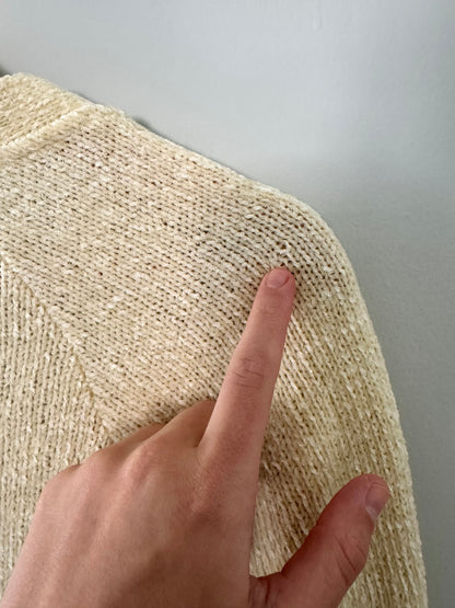 Urban Outfitters Light Yellow Sweater Cardigan (S)
