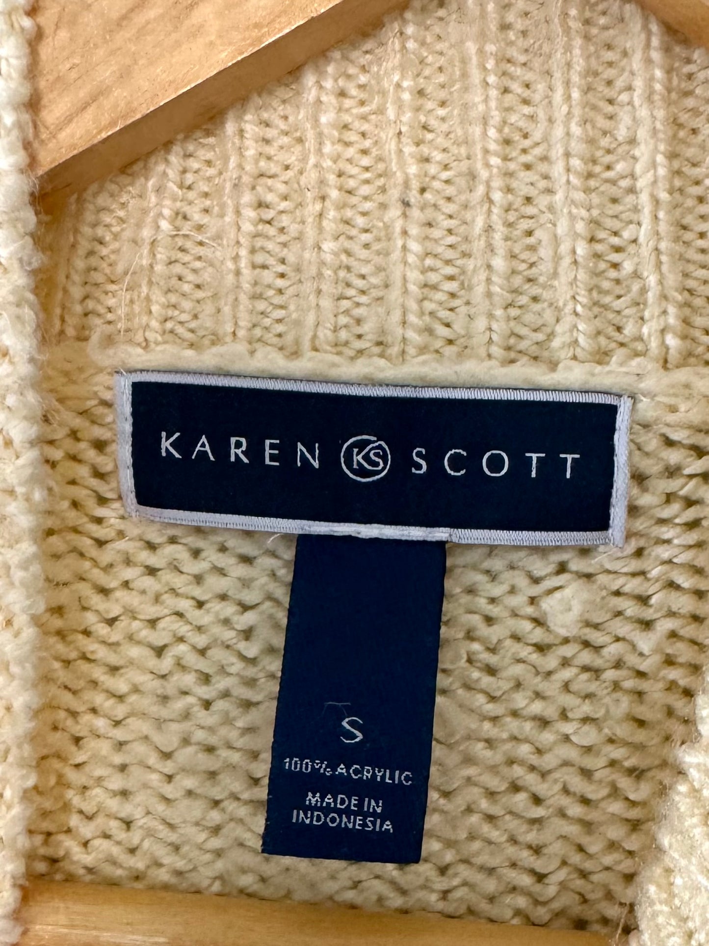 Karen Scott Yellow Knit Sweater (S)