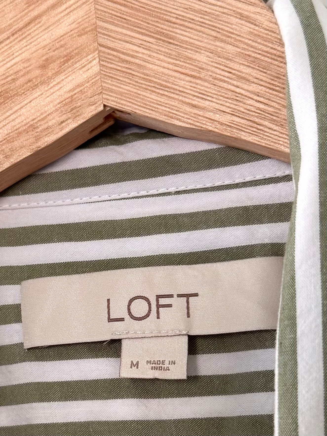 Loft Striped Button Up Blouse (M)