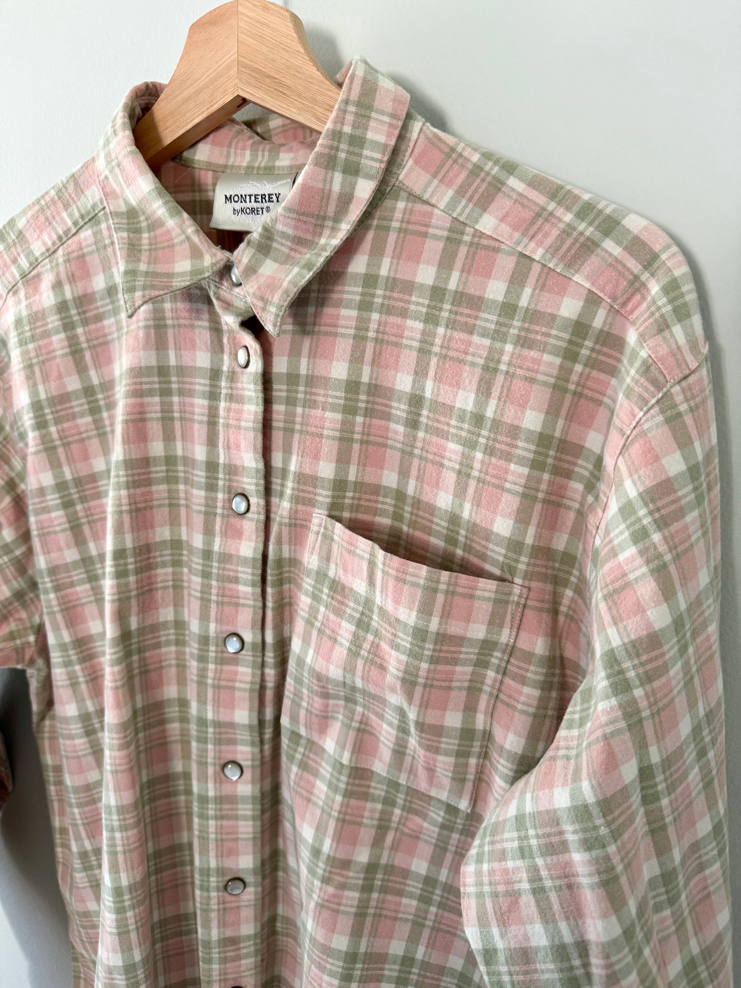 Monterey Button Up Plaid Shirt (L)