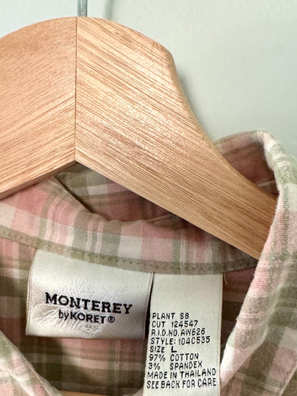 Monterey Button Up Plaid Shirt (L)
