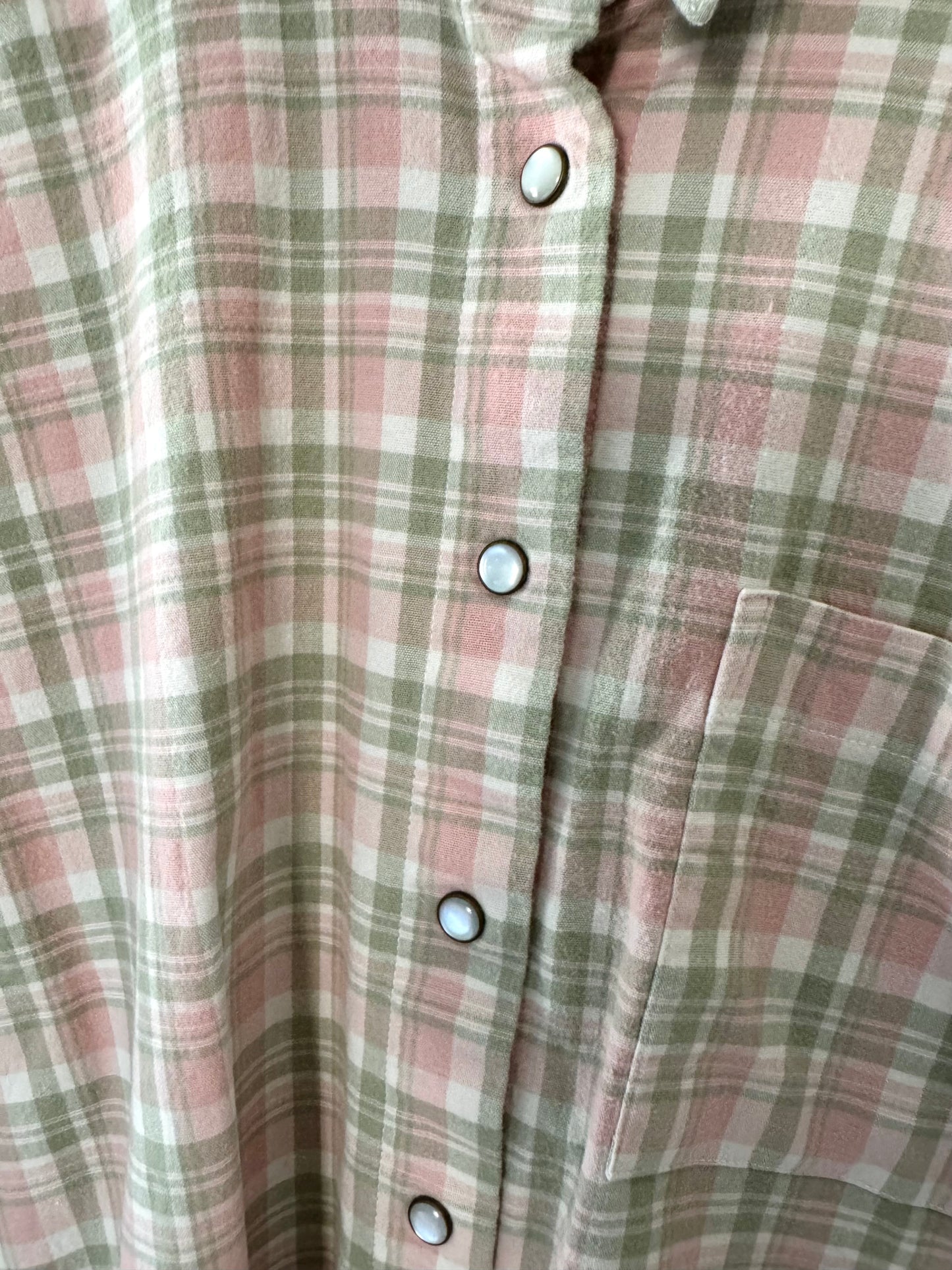Monterey Button Up Plaid Shirt (L)