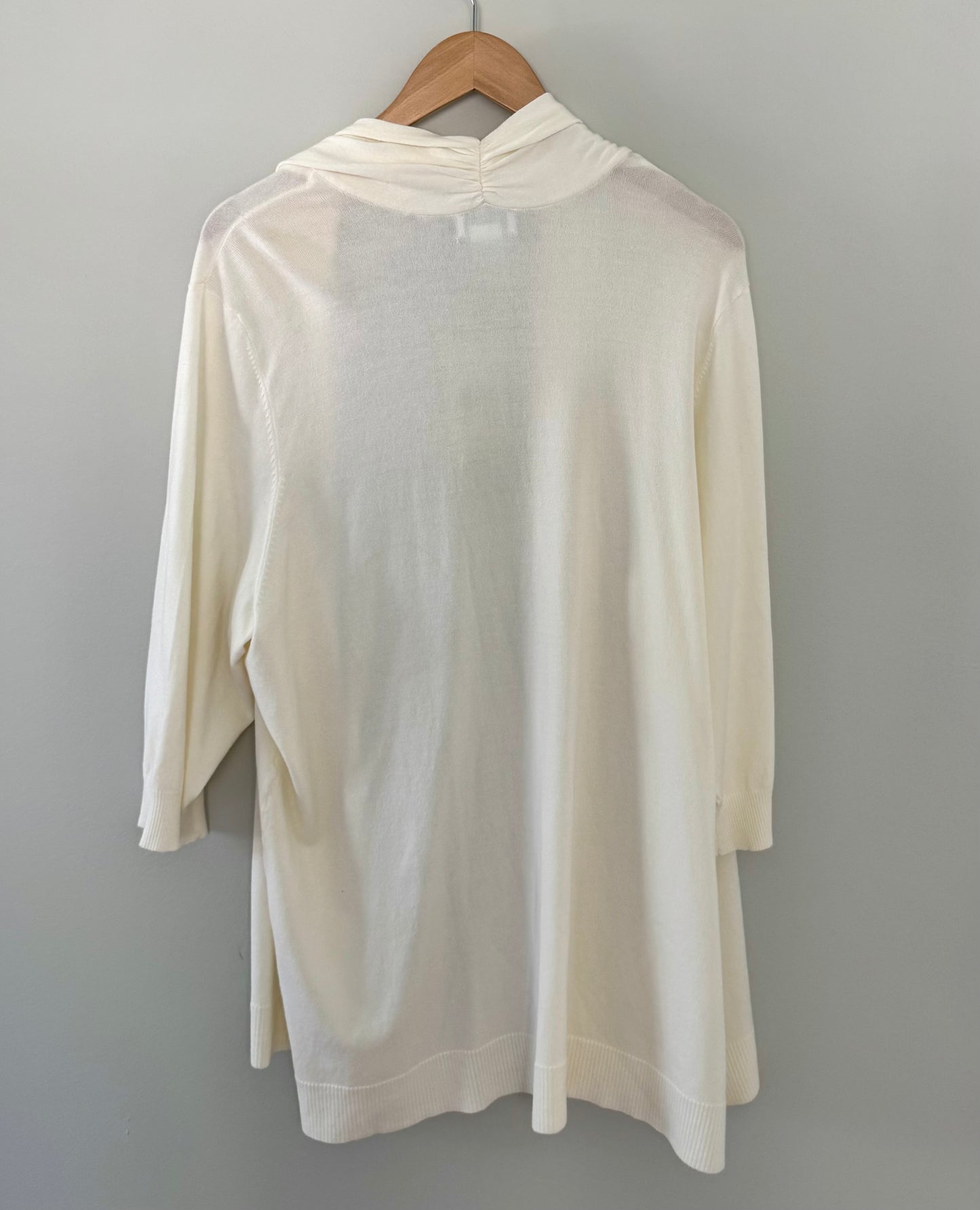 Laura Ashely Off-White Lightweight Cardigan (2X)