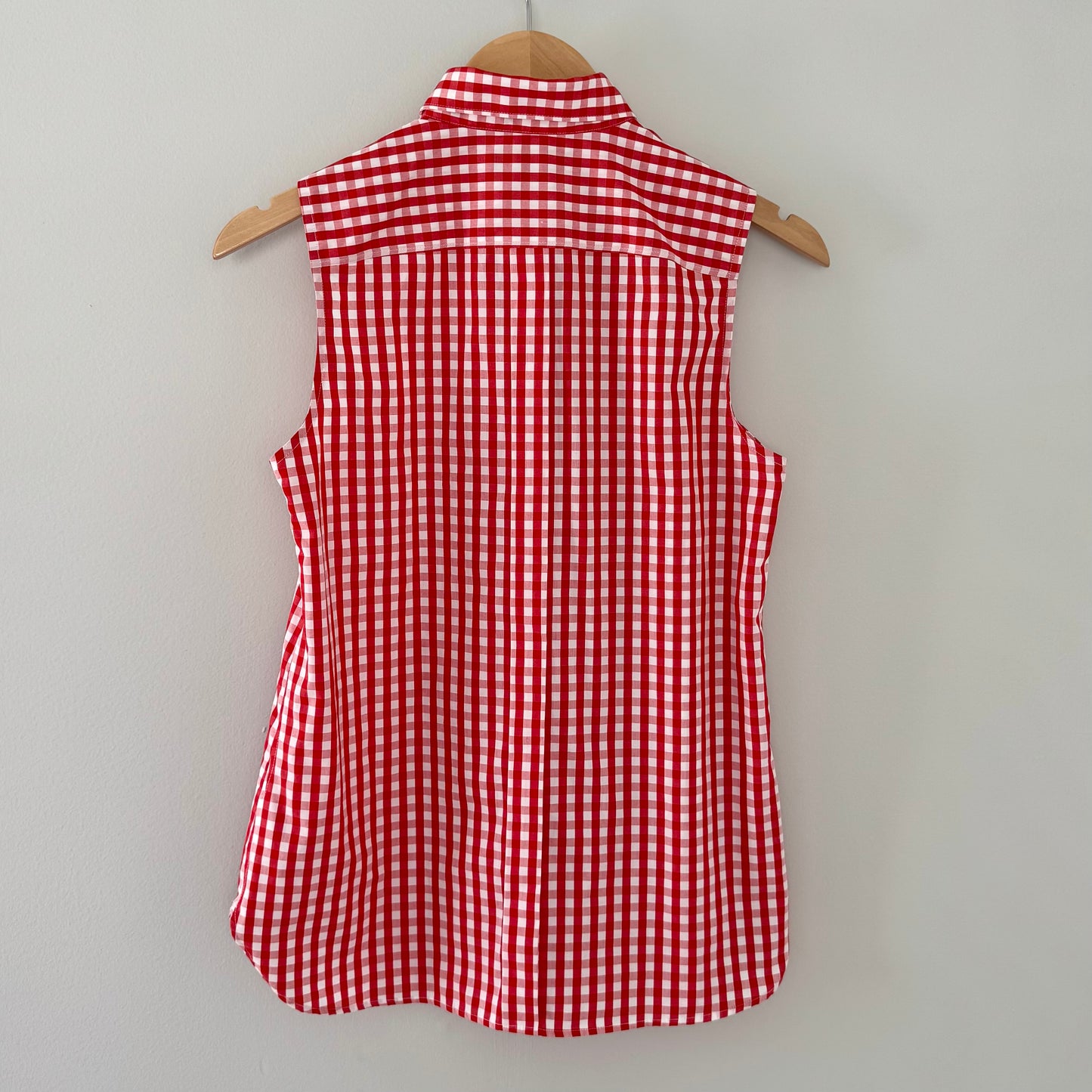 Land's End Red Gingham Blouse (6)