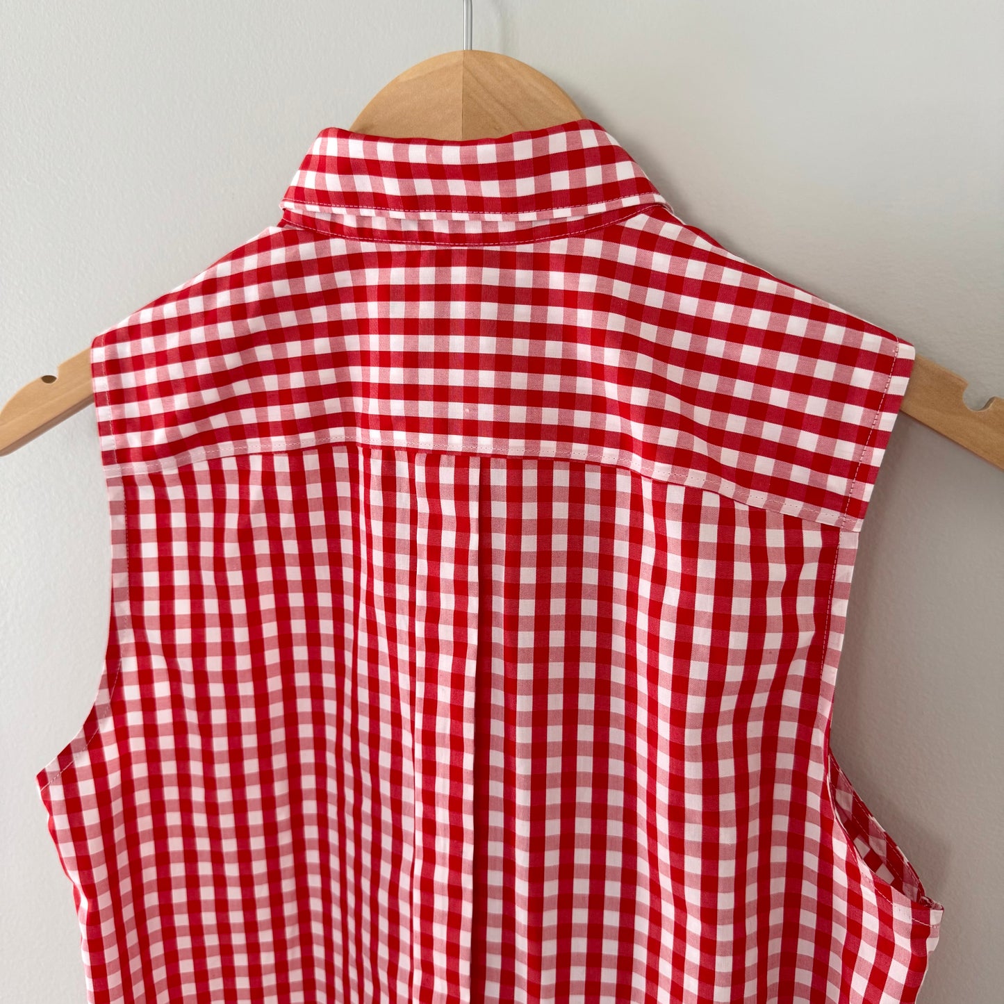 Land's End Red Gingham Blouse (6)