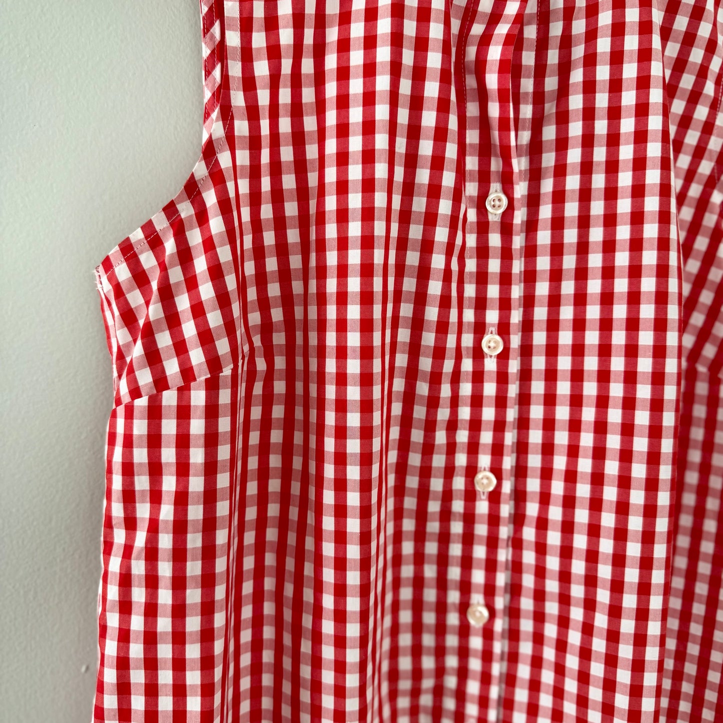 Land's End Red Gingham Blouse (6)