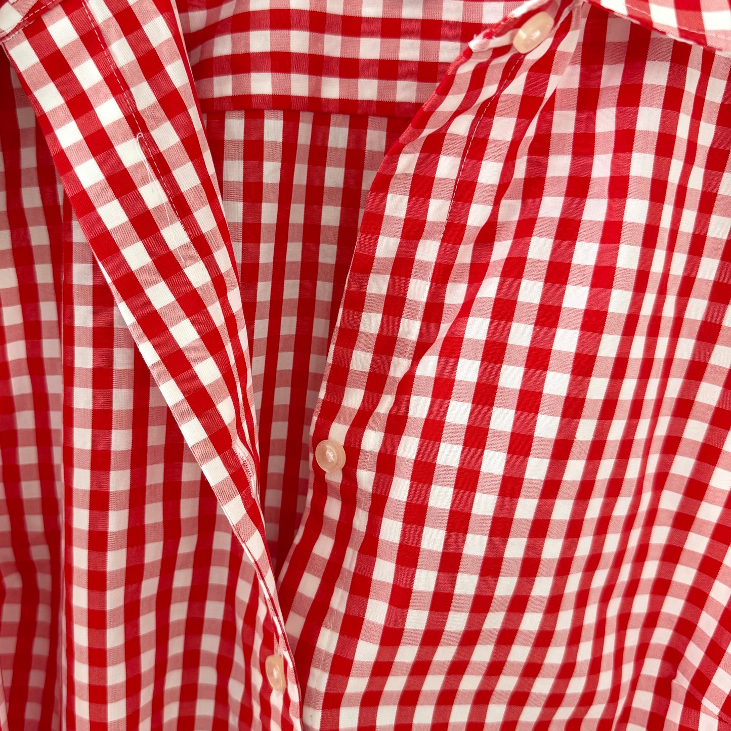 Land's End Red Gingham Blouse (6)