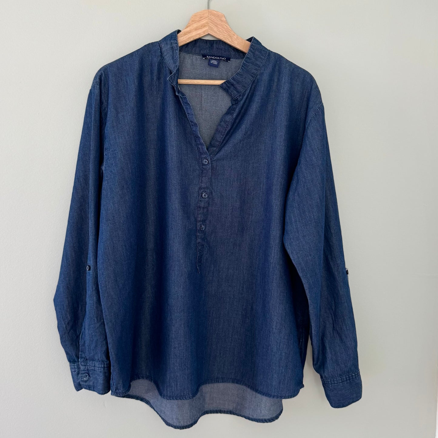 Bandolino Long Sleeve Chambray Blouse
