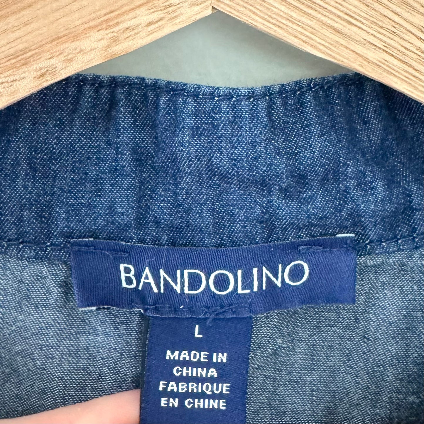 Bandolino Long Sleeve Chambray Blouse