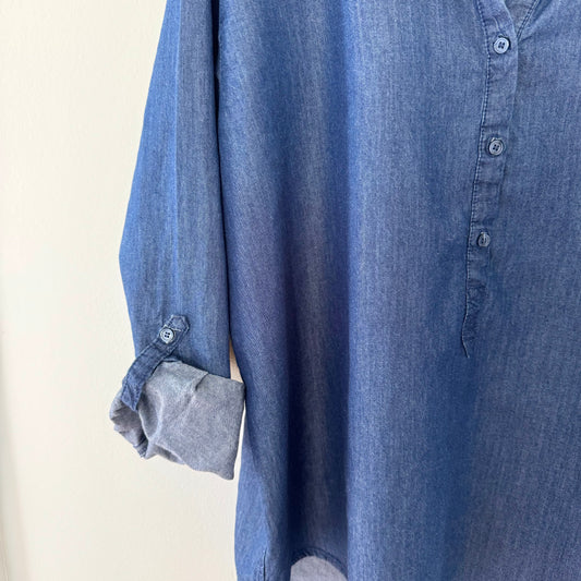 Bandolino Long Sleeve Chambray Blouse
