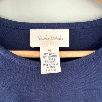 Studio Works Navy Blue Firework Top (M)