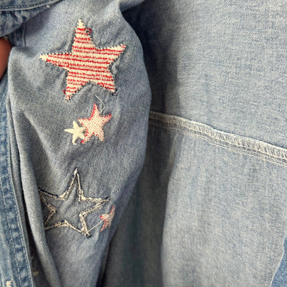Bobbie Brooks Denim Button Up Star Shirt (XL)