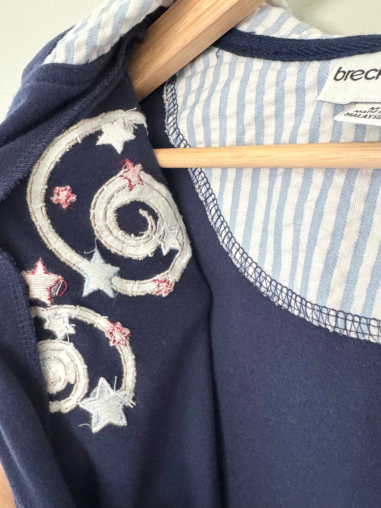 Breckendrige Navy Blue Star Zip-Up Jacket