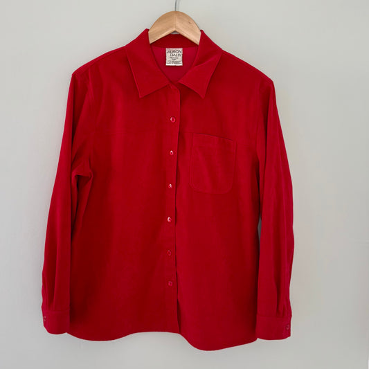 Allison Daley Velour Button Up Shirt