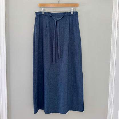Inclinations Blue Chambray Skirt