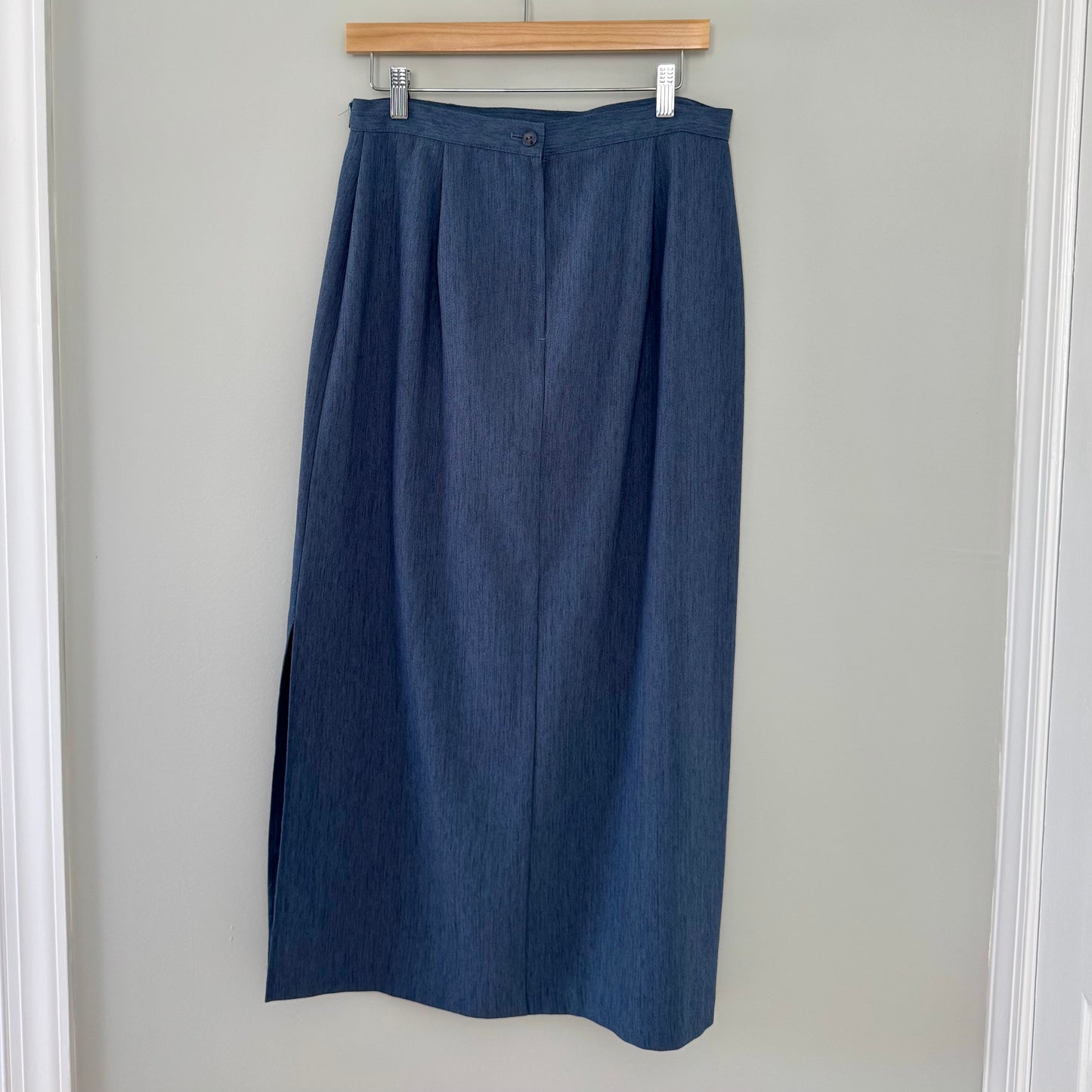 Inclinations Blue Chambray Skirt