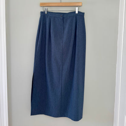 Inclinations Blue Chambray Skirt