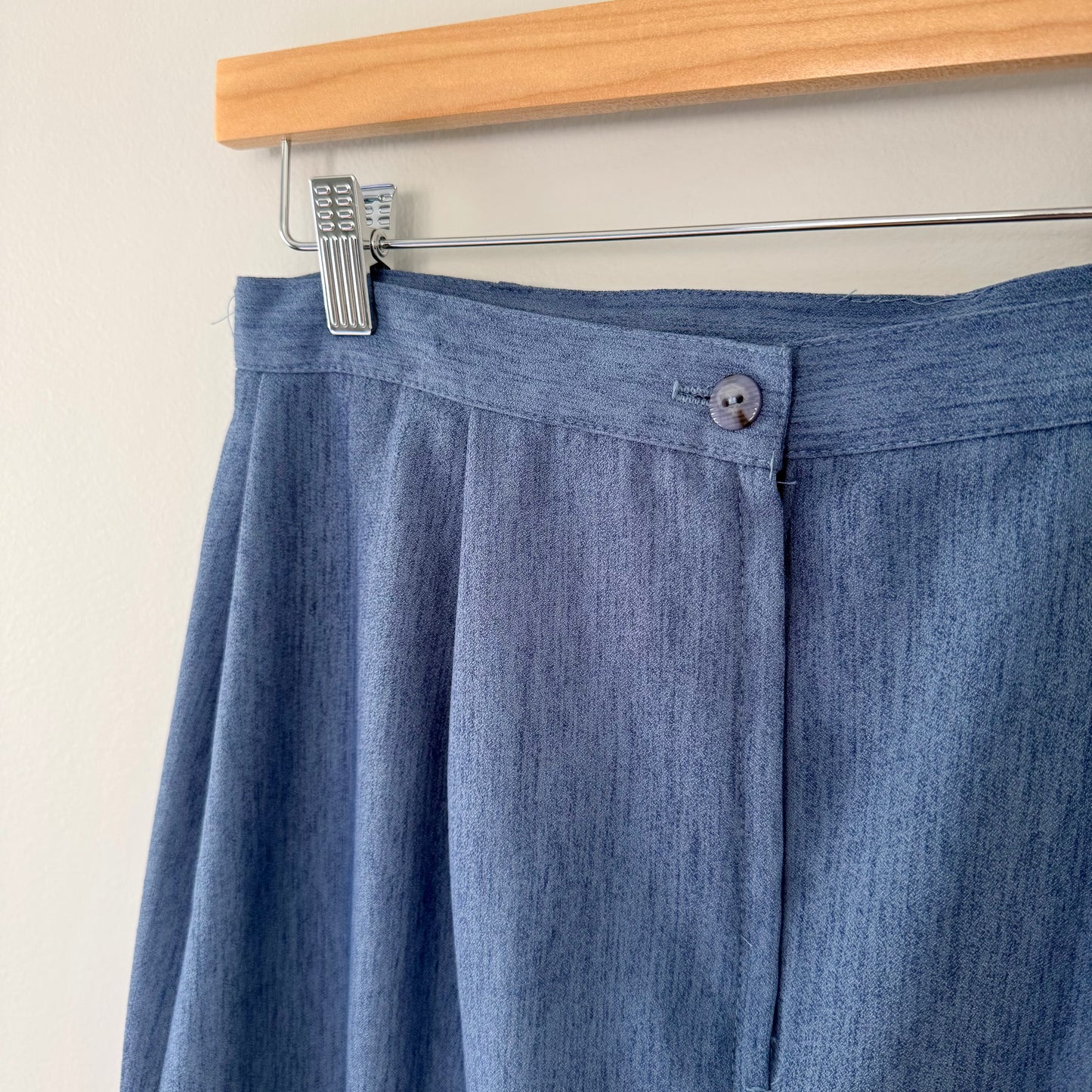 Inclinations Blue Chambray Skirt
