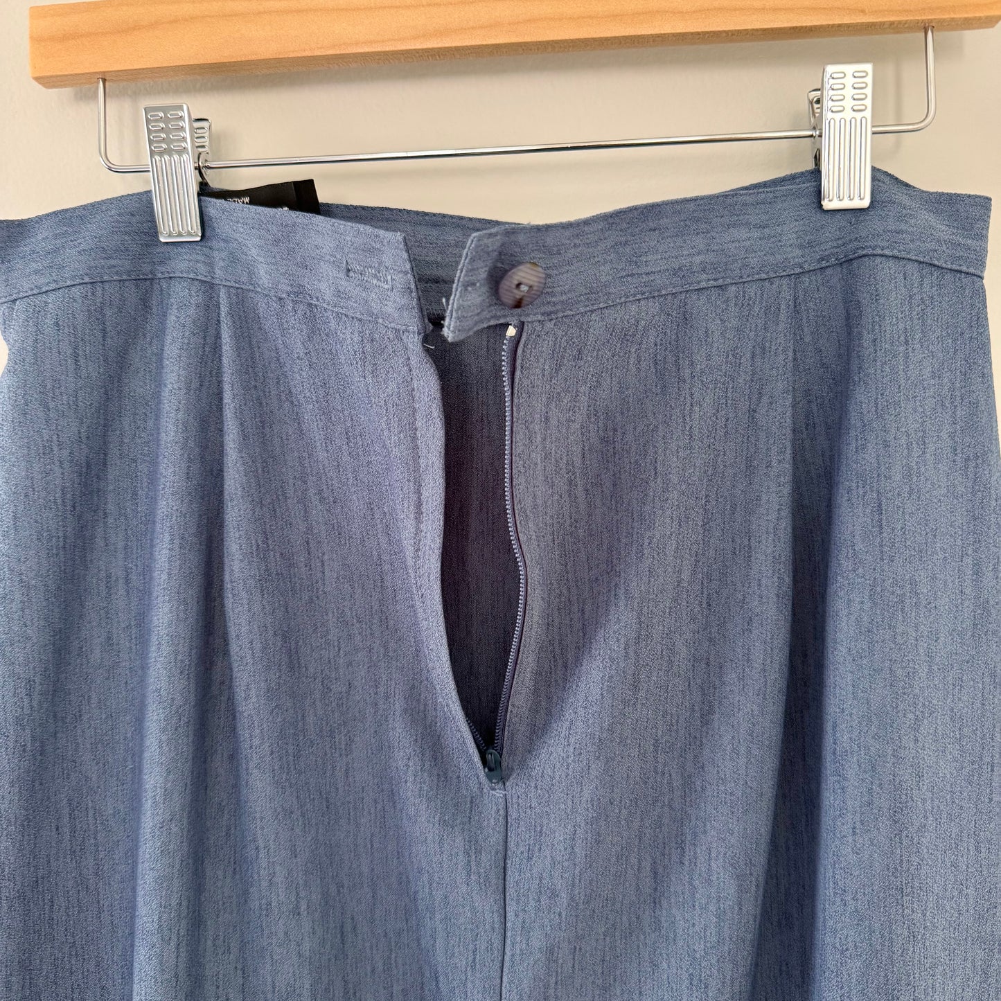 Inclinations Blue Chambray Skirt