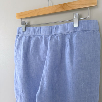 J.Jill Blue Linen Capri Pants (S)