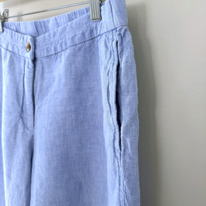 J.Jill Blue Linen Capri Pants (S)