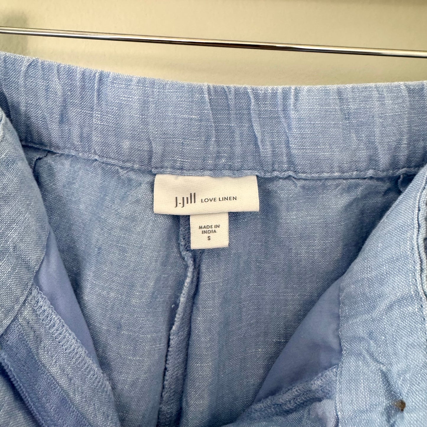 J.Jill Blue Linen Capri Pants (S)