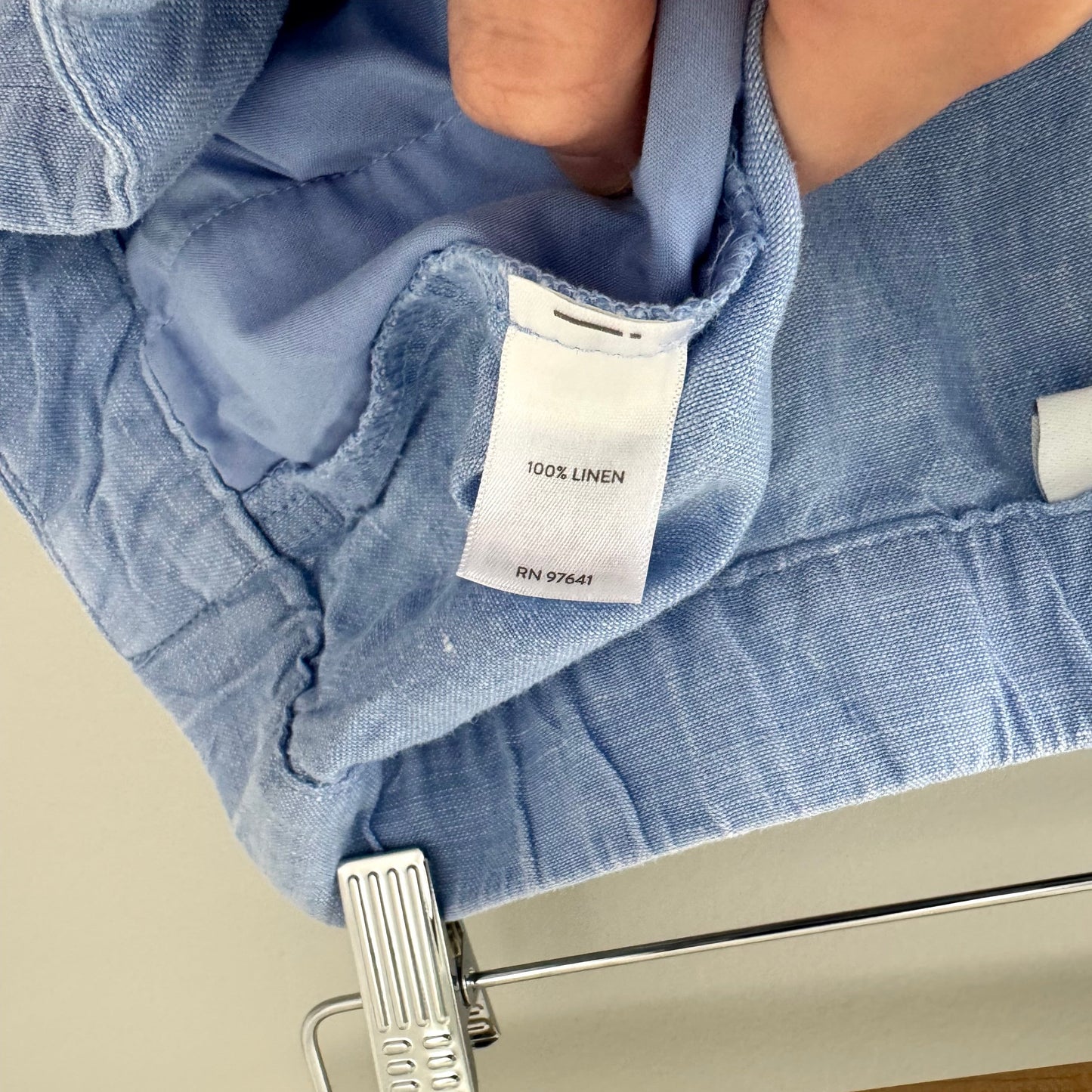 J.Jill Blue Linen Capri Pants (S)
