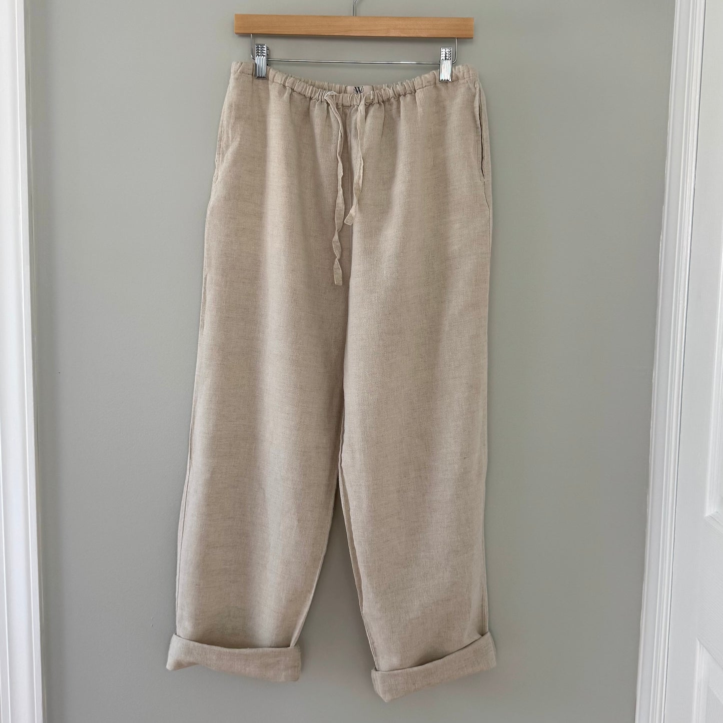 NWB Casuals Beige Linen Pants (M)