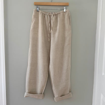 NWB Casuals Beige Linen Pants (M)