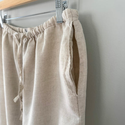 NWB Casuals Beige Linen Pants (M)