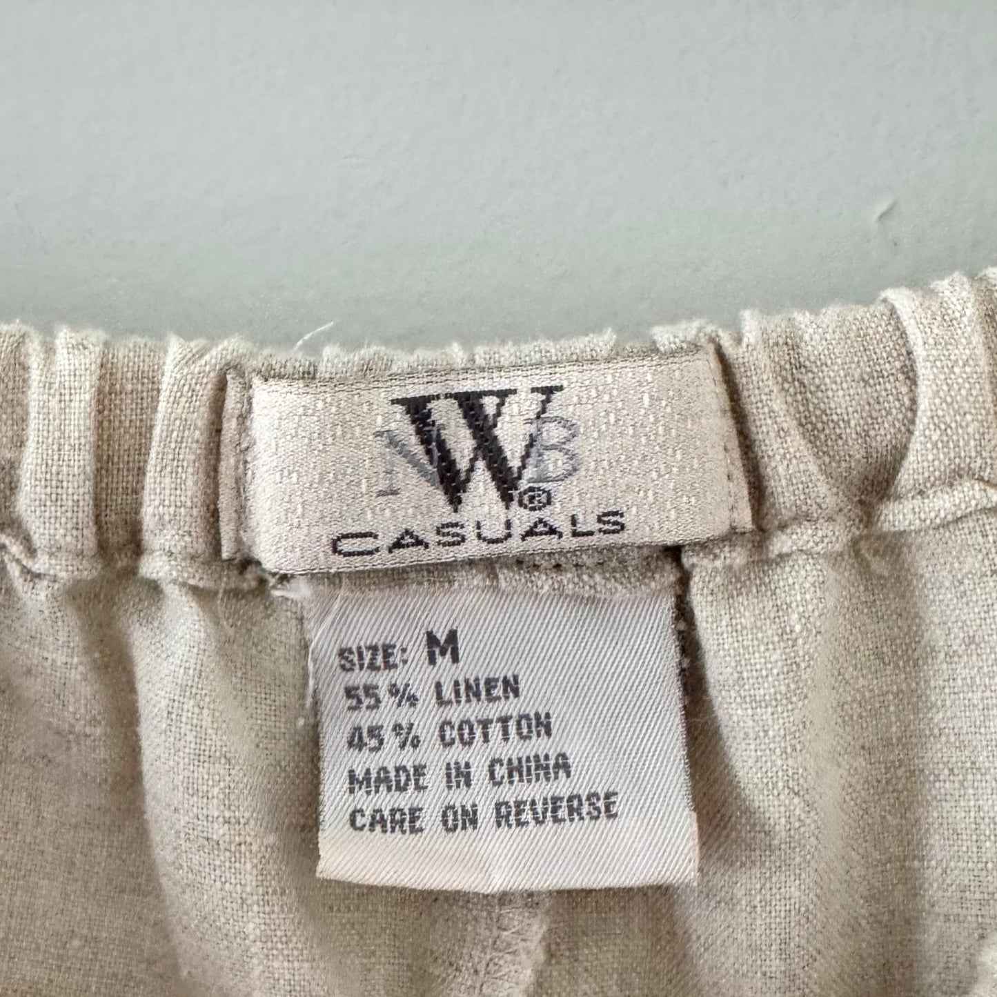 NWB Casuals Beige Linen Pants (M)