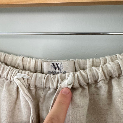 NWB Casuals Beige Linen Pants (M)