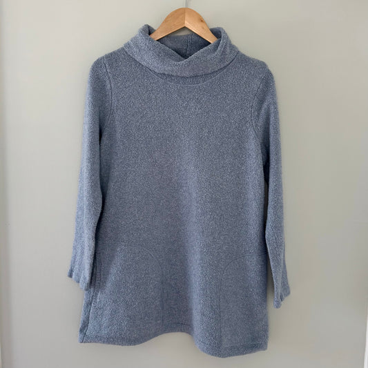 J.Jill Blue Knit Mock Turle Neck Sweater (M)