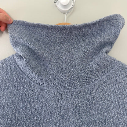 J.Jill Blue Knit Mock Turle Neck Sweater (M)