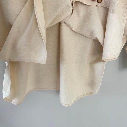 Long Sleeve Cream Button Up Shirt (S)