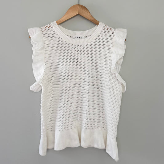THML White Knit Sweater (S)
