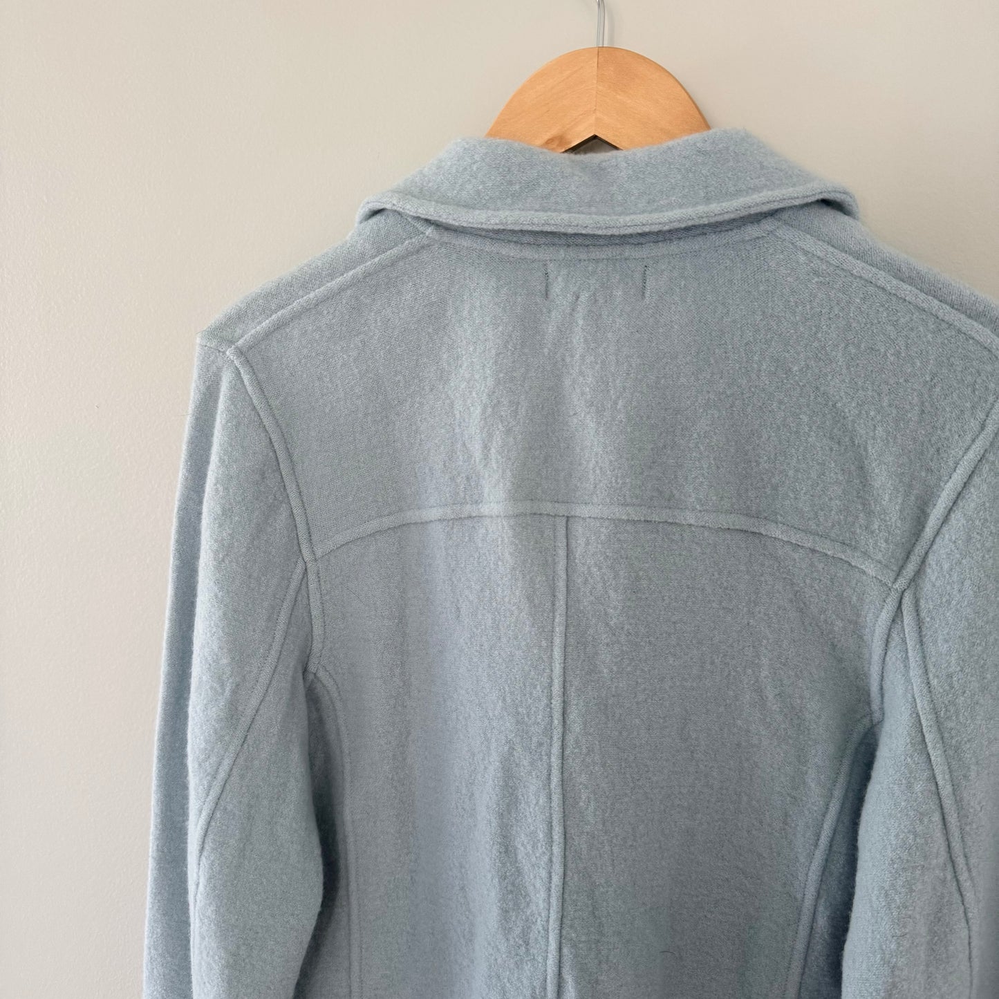 Willi Smith Powder Blue Button Front Sweater Jacket (M)