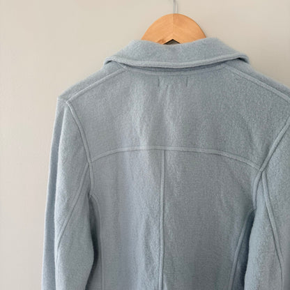 Willi Smith Powder Blue Button Front Sweater Jacket (M)