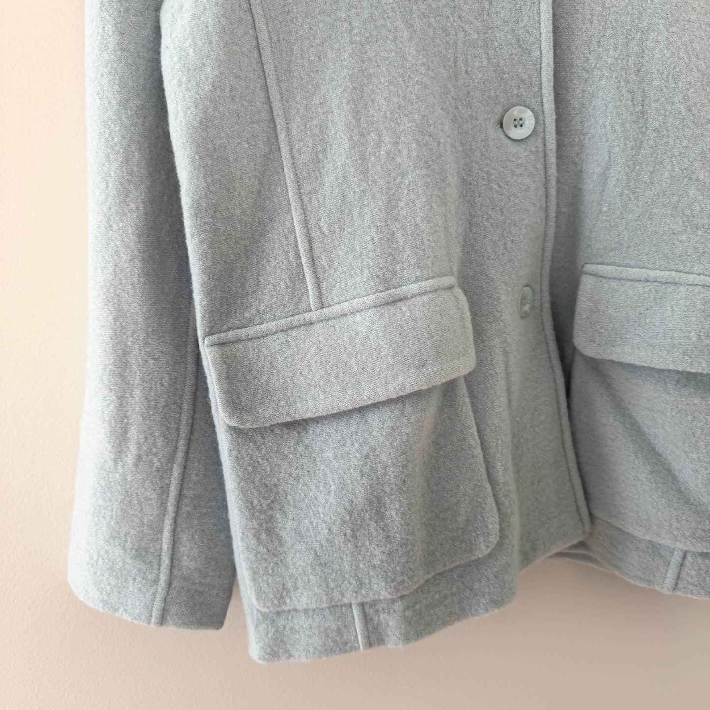 Willi Smith Powder Blue Button Front Sweater Jacket (M)