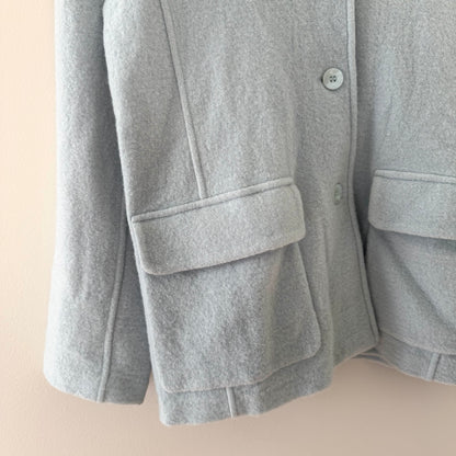 Willi Smith Powder Blue Button Front Sweater Jacket (M)