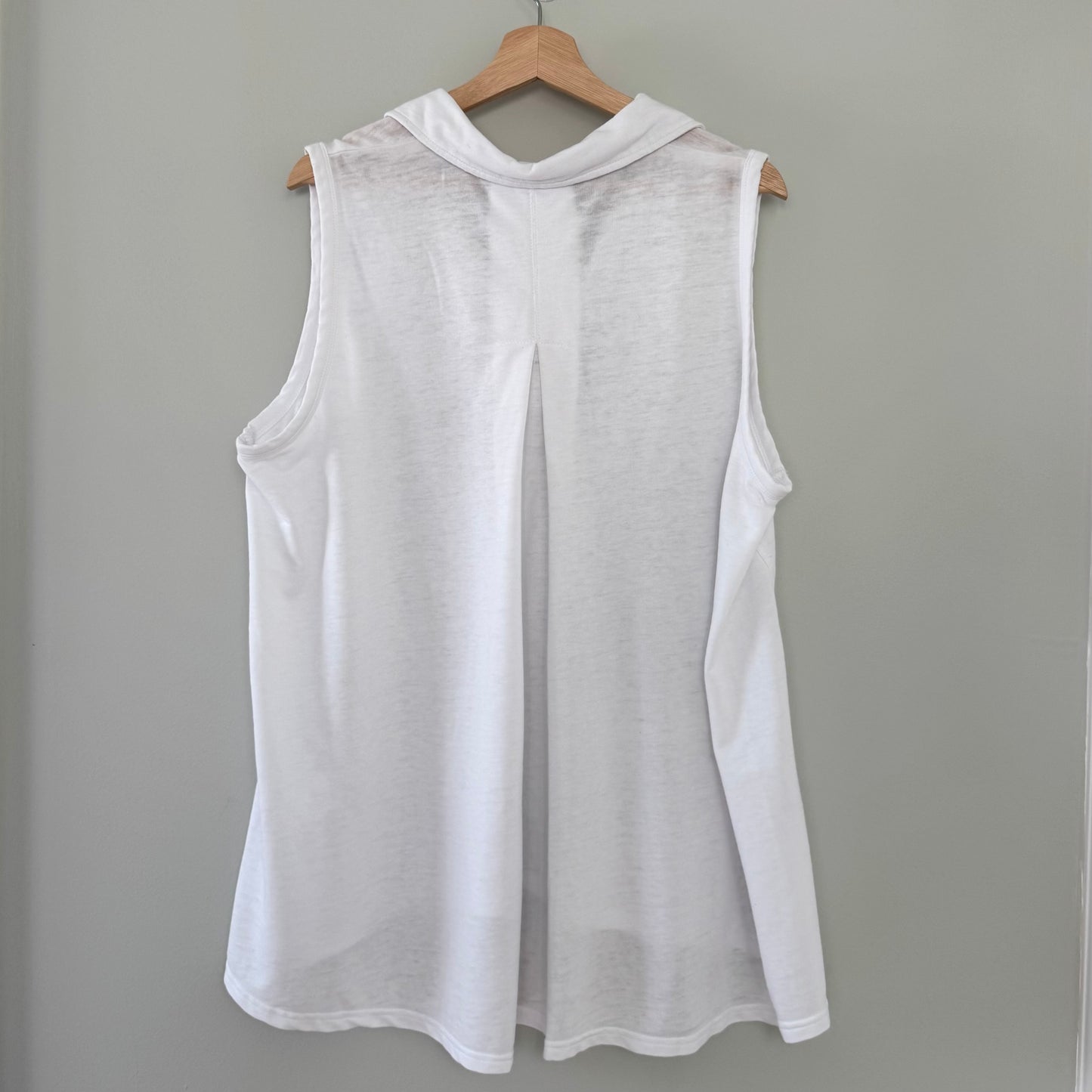 Jane + Delancey White V-Neck Cover-Up Tank Top (1X)