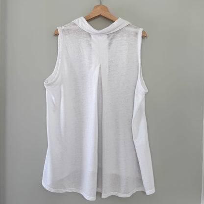 Jane + Delancey White V-Neck Cover-Up Tank Top (1X)