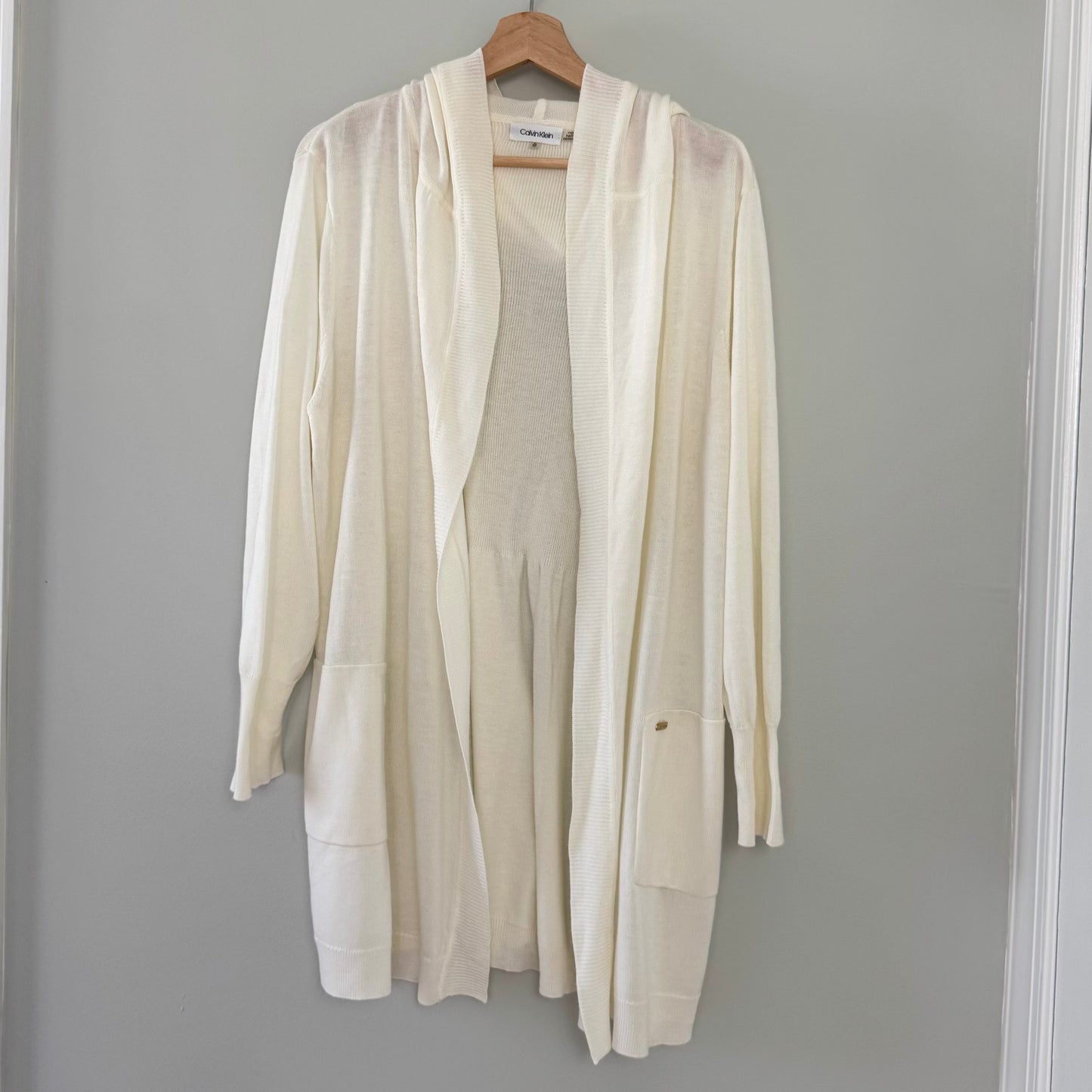 Calvin Klein Off-White Lightweight Cardigan (XL)