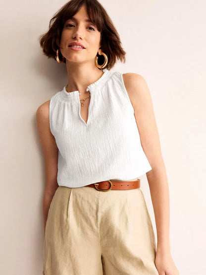 Boden White Georgia Texture Blouse (2)